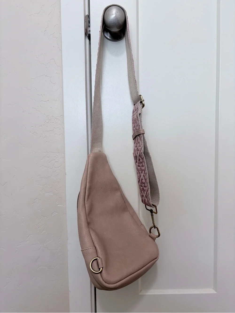 Antik Kraft Tasha Webbing Strap Sling Bag Crossbody Rose